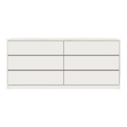Συρταριέρα Kuanger pakoworld mdf σε λευκή απόχρωση 120x40x70εκ