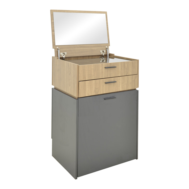 Τουαλέτα κρεβατοκάμαρας Sonlen pakoworld ανθρακί-sonoma 60x45x130εκ - Image 2