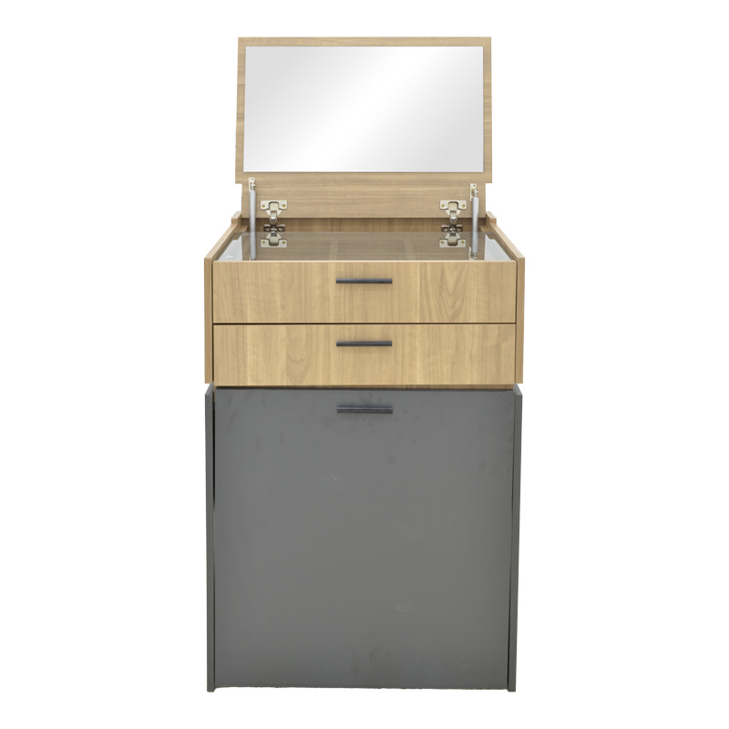 Τουαλέτα κρεβατοκάμαρας Sonlen pakoworld ανθρακί-sonoma 60x45x130εκ - Image 4