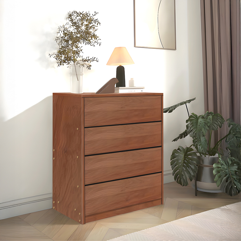 Συρταριέρα Kuanger pakoworld mdf σε καρυδί απόχρωση 80x40x89εκ - Image 2