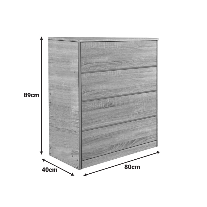 Συρταριέρα Kuanger pakoworld mdf σε καρυδί απόχρωση 80x40x89εκ - Image 4