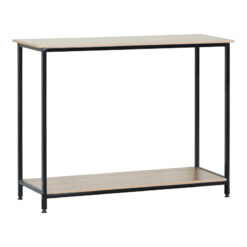 Κονσόλα Shima pakoworld oak- μαύρο μέταλλο 106x35x81εκ