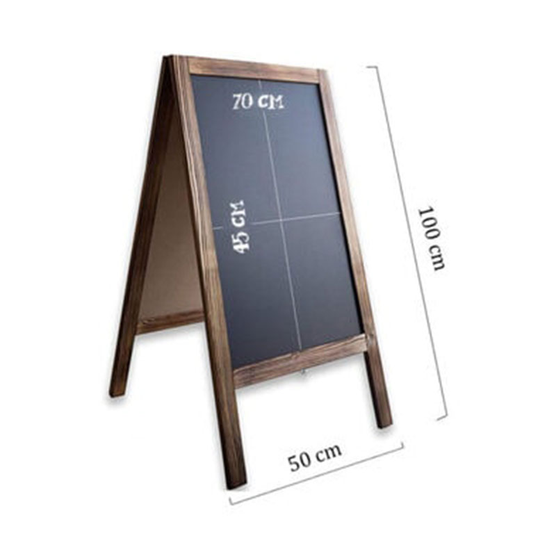 Stand μενού Felex pakoworld καρυδί-μαύρο 50x25x100εκ - Image 4