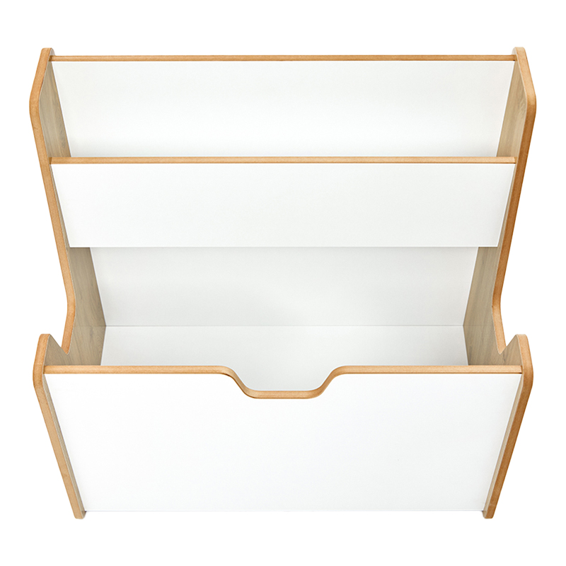 Ραφιέρα Crane pakoworld φυσικό-λευκό mdf 57x34x55εκ - Image 4