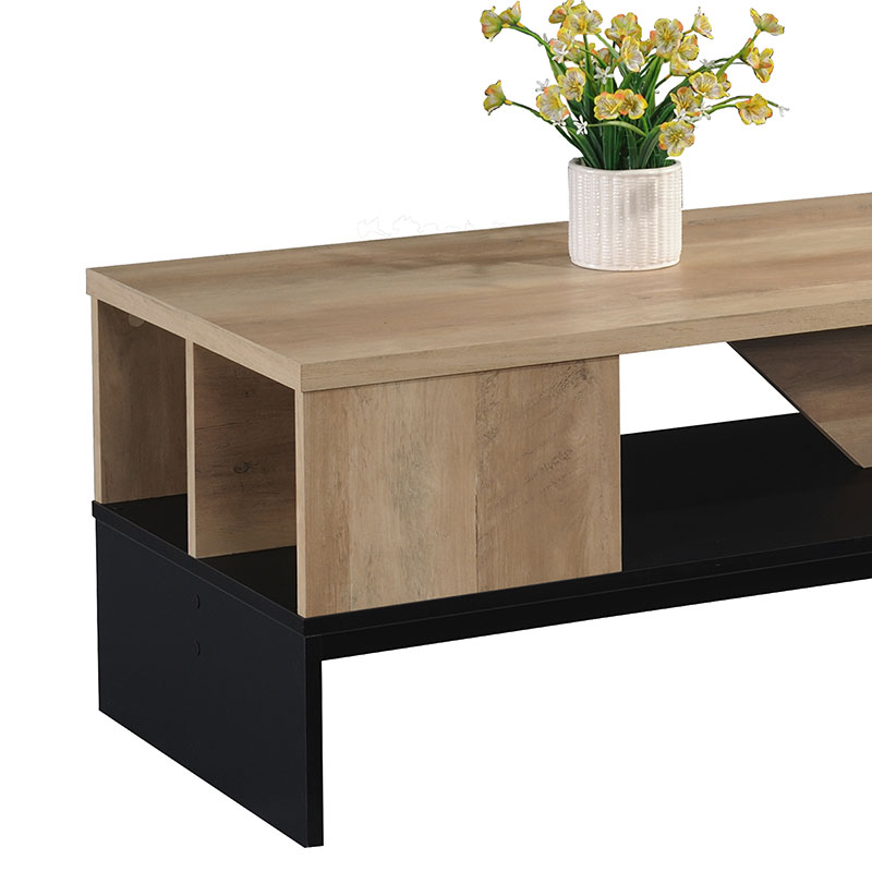 Τραπέζι σαλονιού Naya pakoworld sonoma-ανθρακί 93x46x43εκ - Image 3