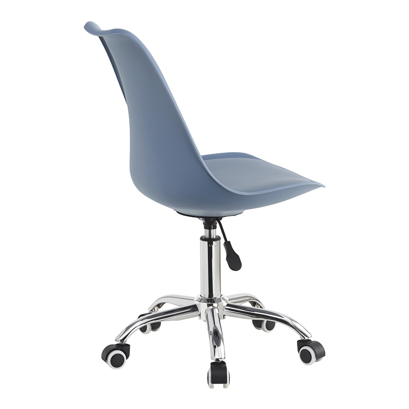 Καρέκλα γραφείου εργασίας Gaston II pakoworld pp-pu σε απόχρωση ανοιχτό μπλε 48x57x77-90εκ - Image 3