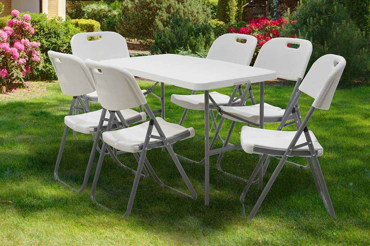 Τραπέζι catering Rodeo pakoworld πτυσσόμενο-βαλίτσα λευκό 122x60x74εκ - Image 2