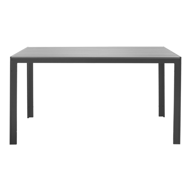 Τραπέζι Nares pakoworld αλουμίνιο ανθρακί-plywood γκρι 140x80x72.5εκ - Image 2
