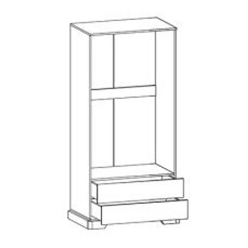 Ντουλάπα Jaden pakoworld δίφυλλη golden oak-λευκό antique 101x62x197,5εκ - Image 3