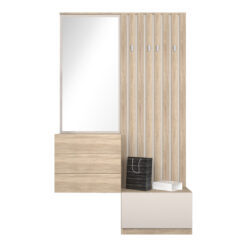 Έπιπλο εισόδου Halesy pakoworld sonoma-cappuccino 67x35.5x179.3εκ