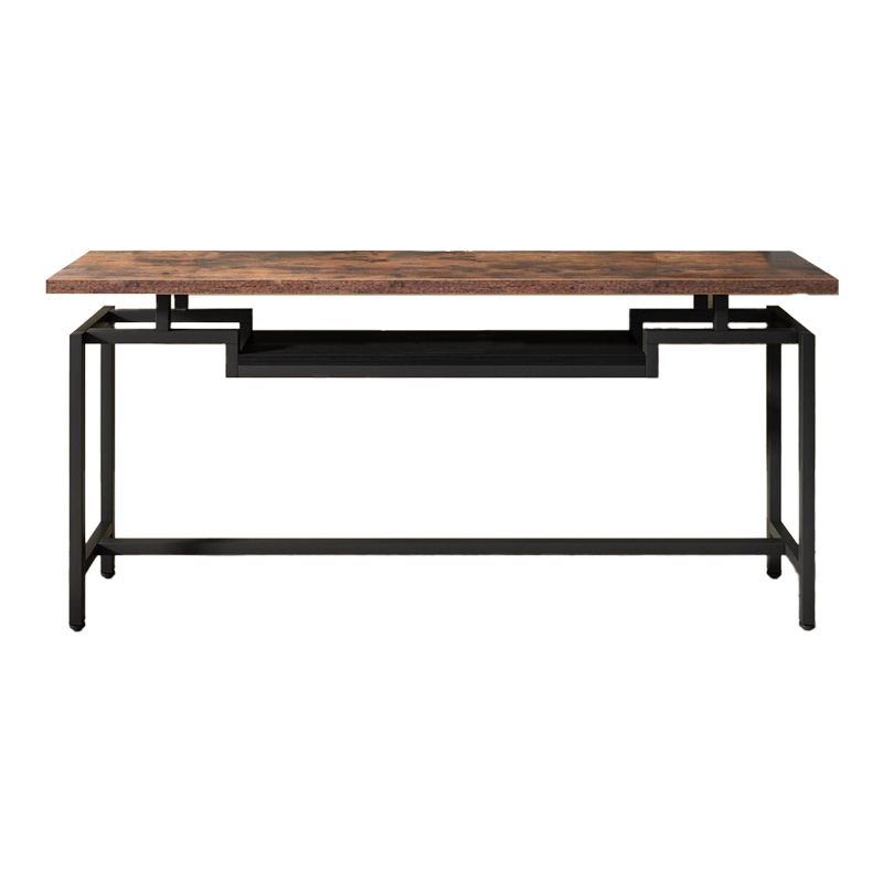 Κονσόλα Onole pakoworld σε καρυδί - μαύρο μέταλλο 180x35x82εκ - Image 4