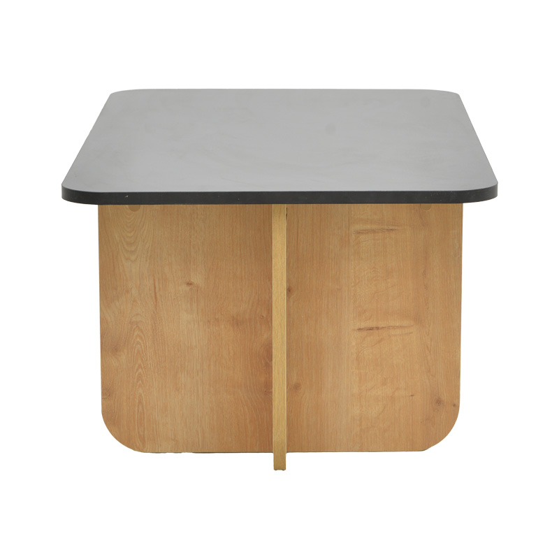 Τραπέζι Beca pakoworld σε oak-μαύρο απόχρωση 100x60x42εκ - Image 4