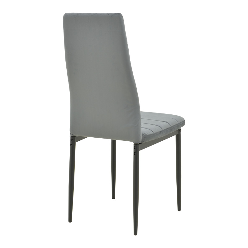 Τραπεζαρία Balou-Parker pakoworld σετ 5τεμ μαύρο-γκρι Φ120x73εκ - Image 3