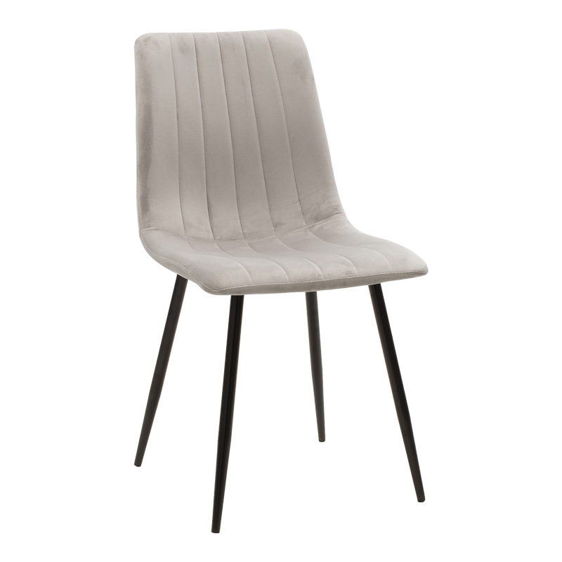 Τραπεζαρία Balou-Noor pakoworld σετ 5τεμ MDF μαύρο-γκρι Φ120x73εκ - Image 3