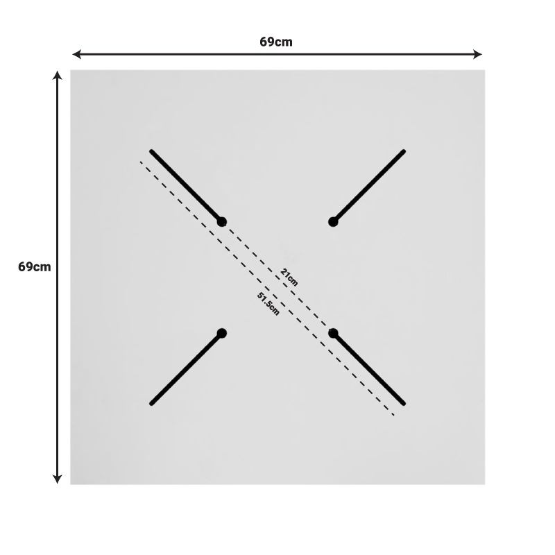 Επιφάνεια τραπεζιού Vergia pakoworld HPL σε ανθρακί όψης μαρμάρου 69x69εκ πάχους 12mm - Image 4