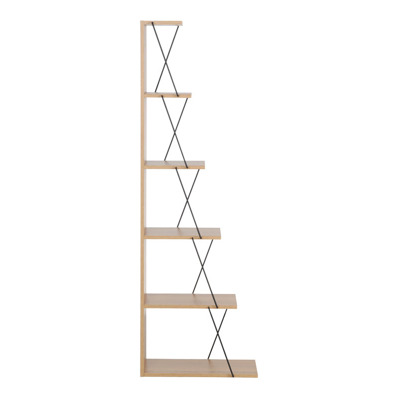 Βιβλιοθήκη mini Tars pakoworld sonoma-μαύρο 50x22x150εκ - Image 3