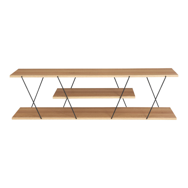Έπιπλο τηλεόρασης Tars pakoworld sonoma-μαύρο 120x30x33εκ - Image 4