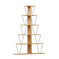 Βιβλιοθήκη mini Tars pakoworld sonoma-μαύρο 100x22x150εκ
