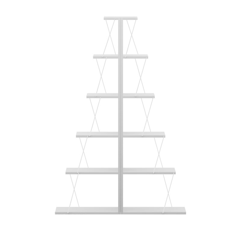 Βιβλιοθήκη mini Tars pakoworld λευκό 100x22x150εκ - Image 3