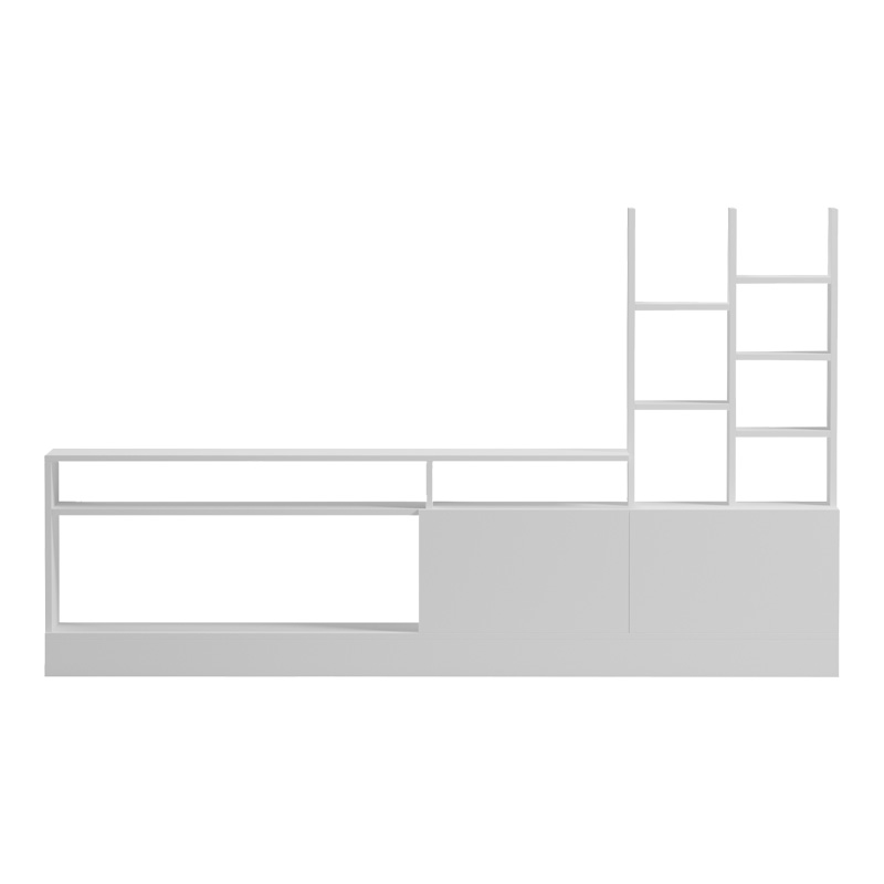 Σύνθετο σαλονιού Seruno pakoworld λευκό 170x25x100εκ - Image 4