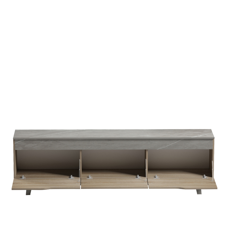 Έπιπλο τηλεόρασης Kasandra pakoworld μπεζ μαρμάρου-sonoma 180x35x48.5εκ - Image 2