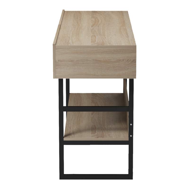 Κονσόλα Vien pakoworld σε sonoma-μαύρη απόχρωση 139x43x75.5εκ - Image 2