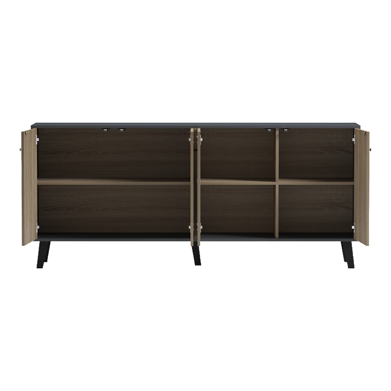 Μπουφές Tuscany pakoworld sonoma-ανθρακί 180x40x78.6εκ - Image 2
