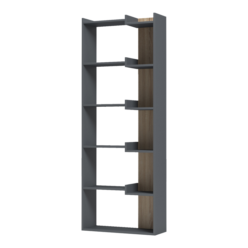 Βιβλιοθήκη Corpus pakoworld ανθρακί-sonoma 61x22x162εκ - Image 4