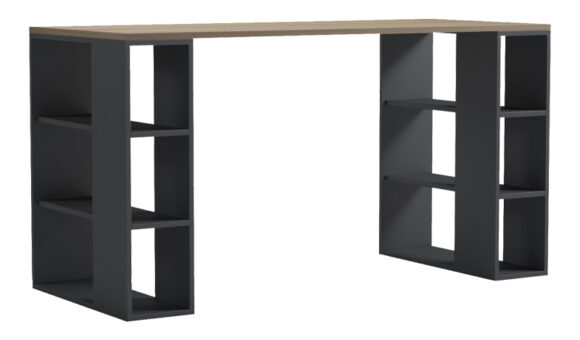 Γραφείο εργασίας Praga pakoworld ανθρακί- sonoma 140x60x75εκ