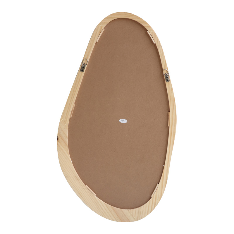 Καθρέπτης οβάλ Baloa pakoworld mdf σε φυσική απόχρωση 44x4x80εκ - Image 4