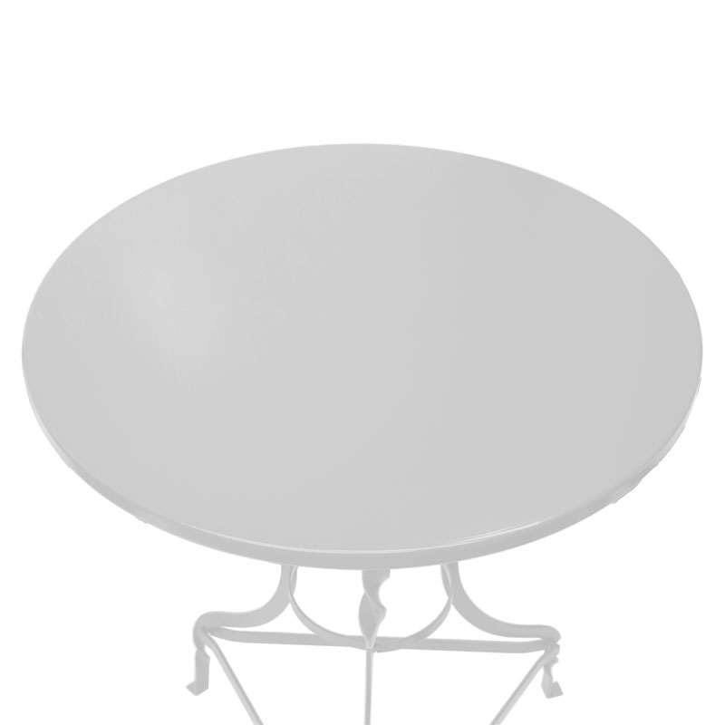 Τραπέζι Ζαππείου Noah pakoworld μεταλλικό λευκό Φ58x72εκ - Image 2