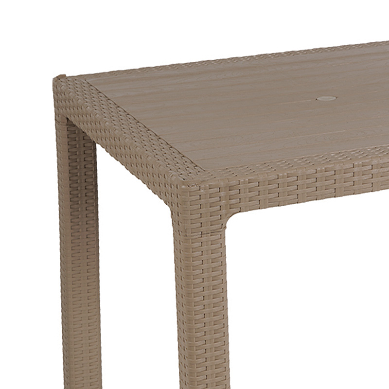 Τραπέζι Explore pakoworld με UV protection PP cappucino 90x90x73.5εκ - Image 2