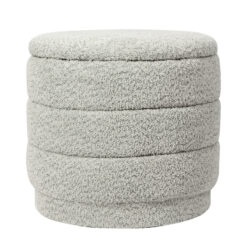 Σκαμπό-μπαούλο Bettia pakoworld μπουκλέ μέντα Φ41x38.5εκ