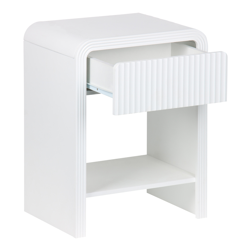 Κομοδίνο Zeplen pakoworld MDF σε λευκή απόχρωση 40x30x53εκ - Image 3