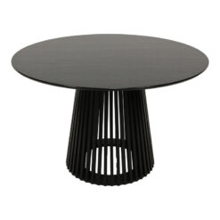 Τραπέζι Domonic pakoworld mdf σε μαύρη απόχρωση Φ120x75εκ