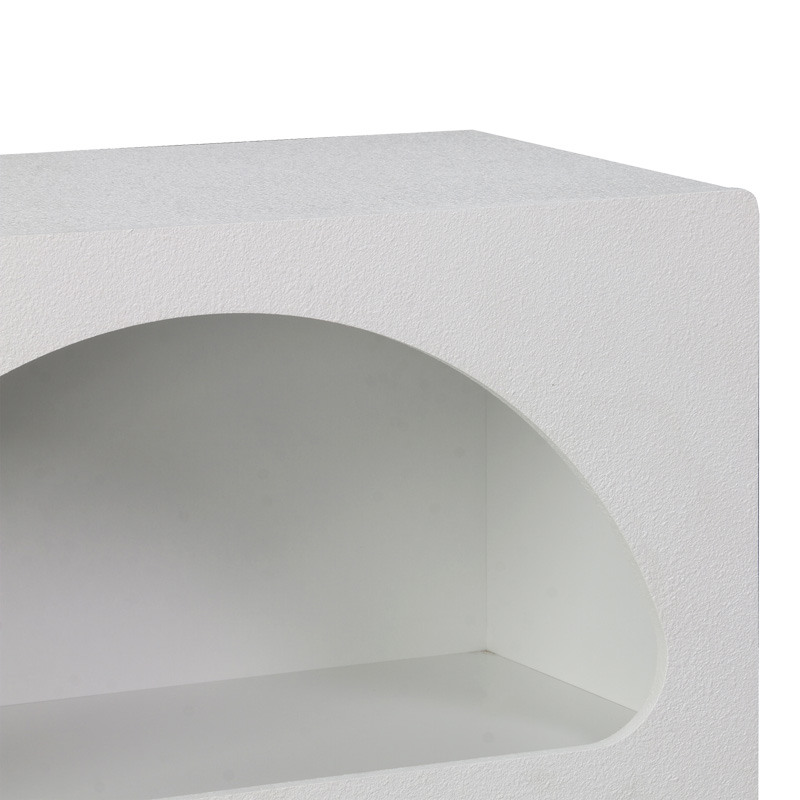 Βιβλιοθήκη-ραφιέρα Emersi pakoworld mdf σε λευκή απόχρωση 70x35x100εκ - Image 4