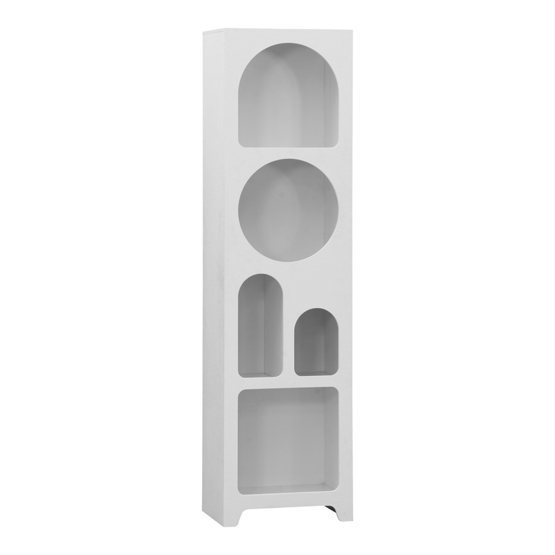 Βιβλιοθήκη Emersi pakoworld mdf σε λευκή απόχρωση 48x35x180εκ - Image 2