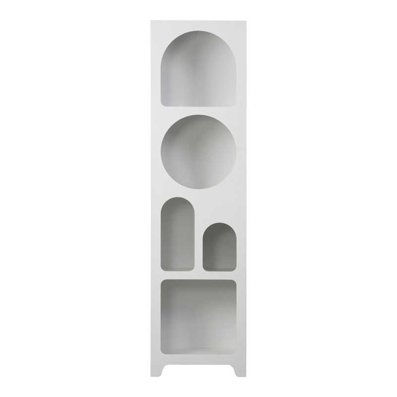 Βιβλιοθήκη Emersi pakoworld mdf σε λευκή απόχρωση 48x35x180εκ - Image 3