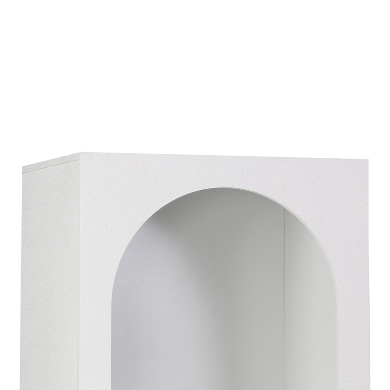 Βιβλιοθήκη Emersi pakoworld mdf σε λευκή απόχρωση 48x35x180εκ - Image 4