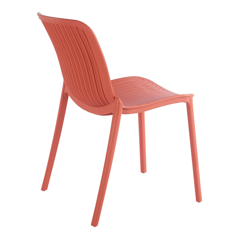 Καρέκλα Teragi στοιβαζόμενη pakoworld pp με UV protection terracotta 58x43.5x82εκ - Image 2