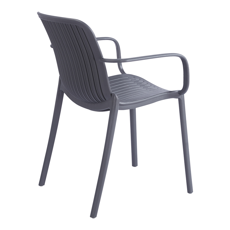 Πολυθρόνα Teragi στοιβαζόμενη pakoworld pp με UV protection ανθρακί 59x57x82εκ - Image 2