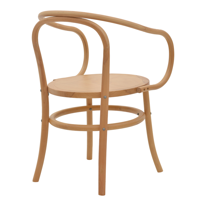 Πολυθρόνα Verfie pakoworld φυσικό ξύλο οξιάς 55x50x83εκ - Image 3