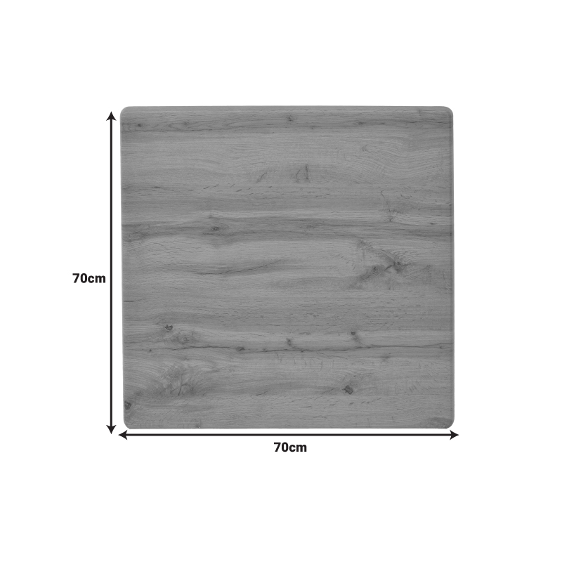 Επιφάνεια τραπεζιού Wimeja pakoworld τ.Werzalit σε oak απόχρωση 70x70εκ - Image 3