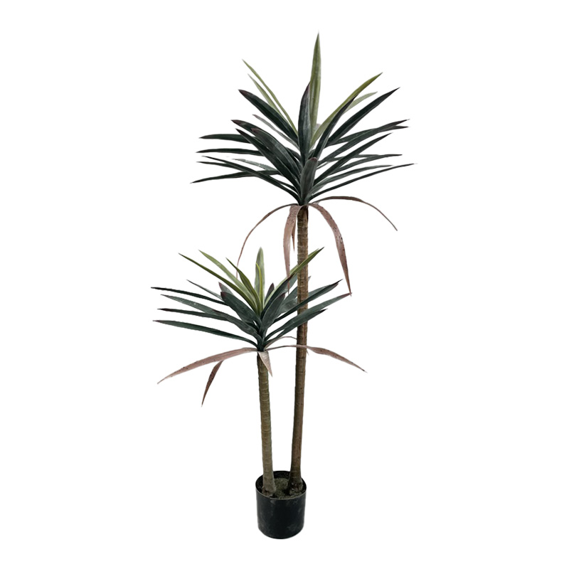 Διακοσμητικό φυτό Dracaena palm σε γλάστρα Inart πράσινο pp Υ125εκ