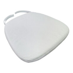 Μαξιλάρι Tiffany pakoworld ύφασμα σε λευκή απόχρωση 40.5x38.5x4εκ