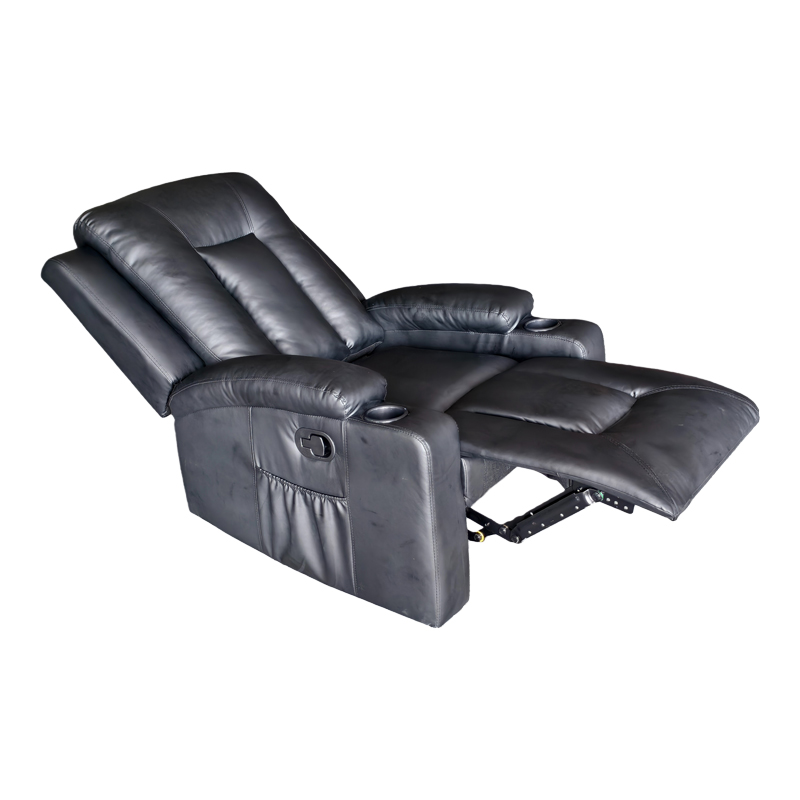 Πολυθρόνα relax Gessel pakoworld PU σε μαύρη απόχρωση 80x90x98εκ - Image 2