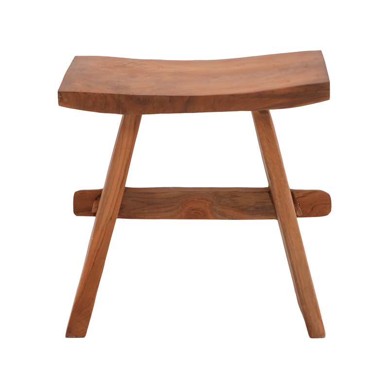 Σκαμπό Shogun pakoworld teak ξύλο σε φυσική απόχρωση 46x28x46εκ - Image 2