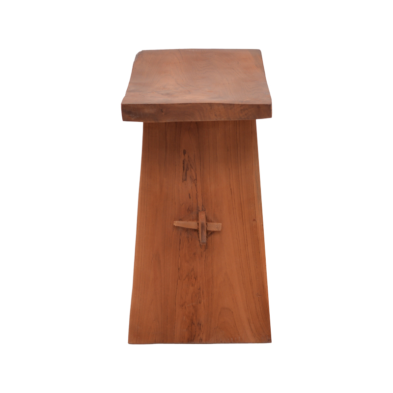 Σκαμπό Shogun pakoworld teak ξύλο σε φυσική απόχρωση 46x28x46εκ - Image 3