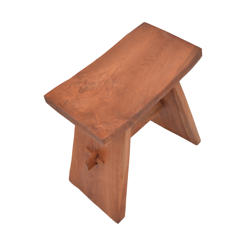Σκαμπό Shogun pakoworld teak ξύλο σε φυσική απόχρωση 46x28x46εκ - Image 4