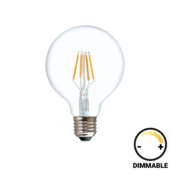 Λαμπτήρας LED G125 Bulb pakoworld dimmable 8W E27 2700K clear